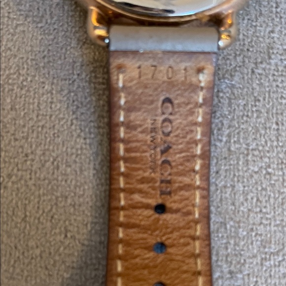 Coach Taupe Leather Strap Watch with Grey Sunray Dial - Picture 7 of 12